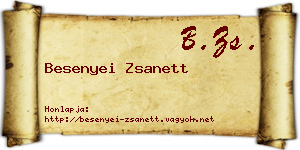 Besenyei Zsanett névjegykártya