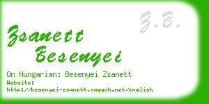 zsanett besenyei business card